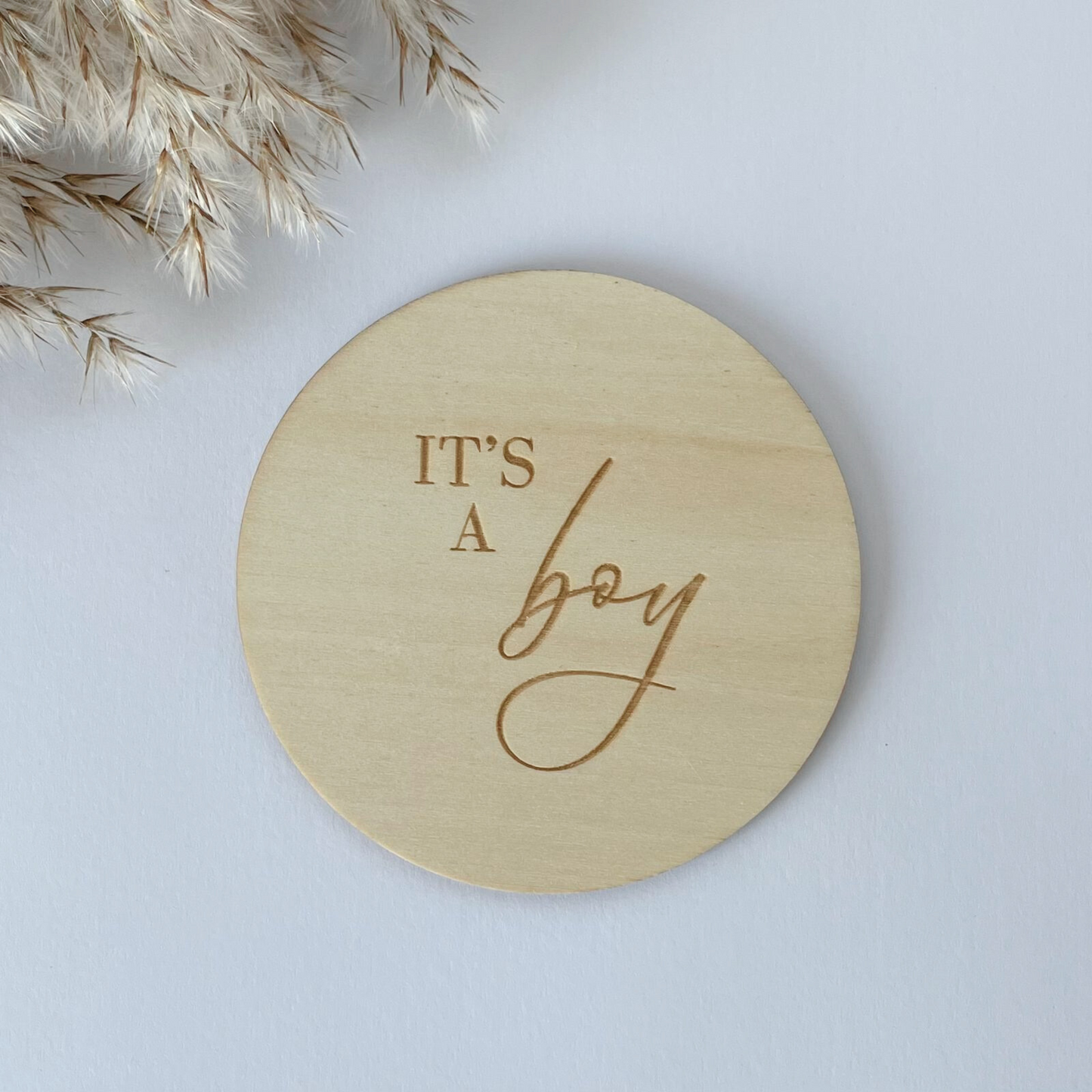 Gender Reveal Announcement Plaque - Boy
