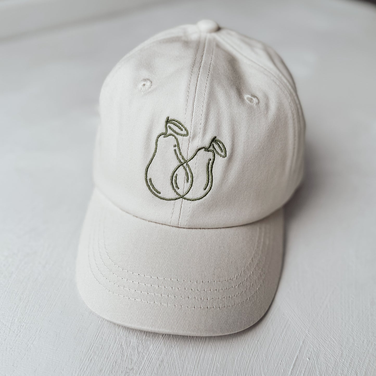 Toddler Cap - Cream/Green