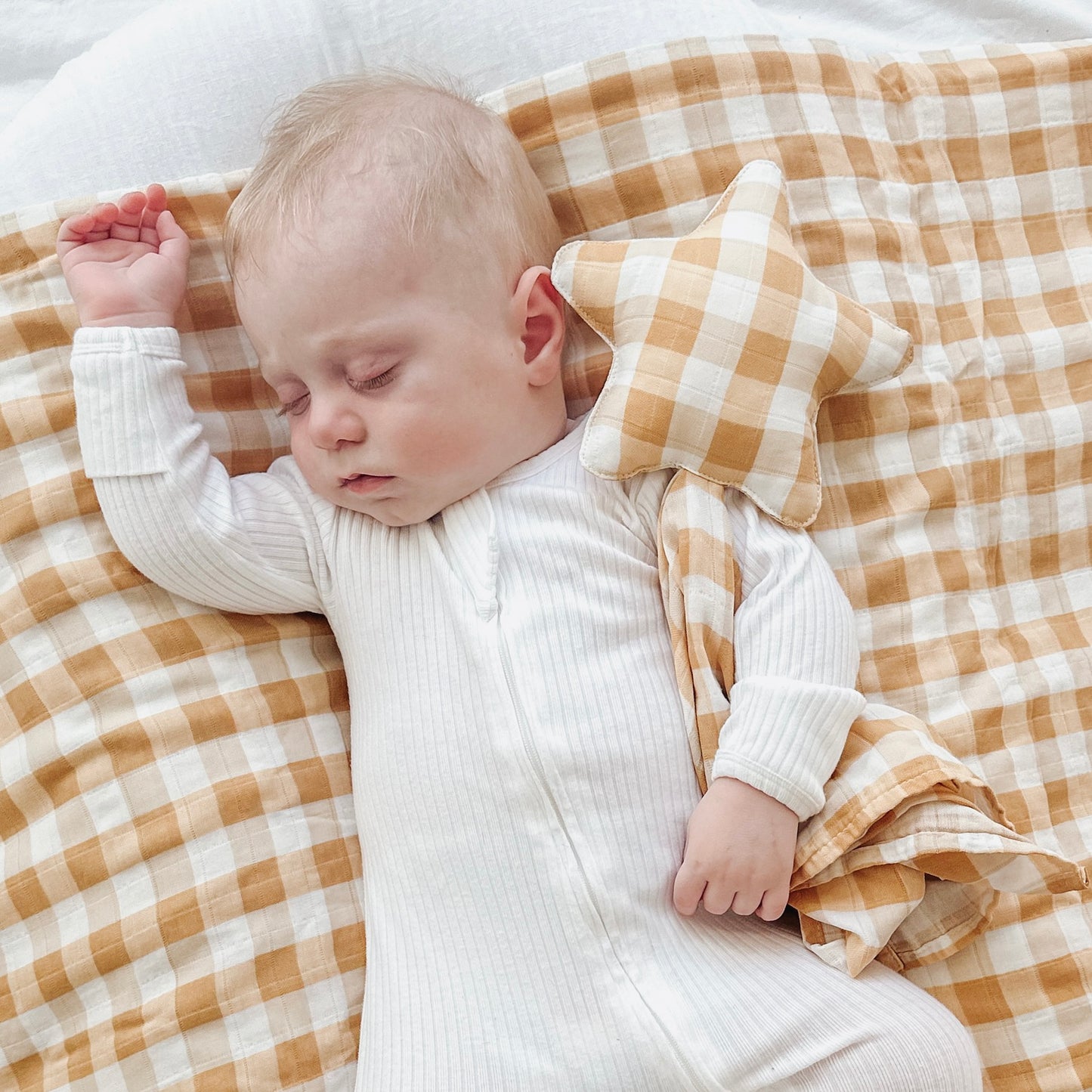 Organic Cotton Comforter - Honey Gingham