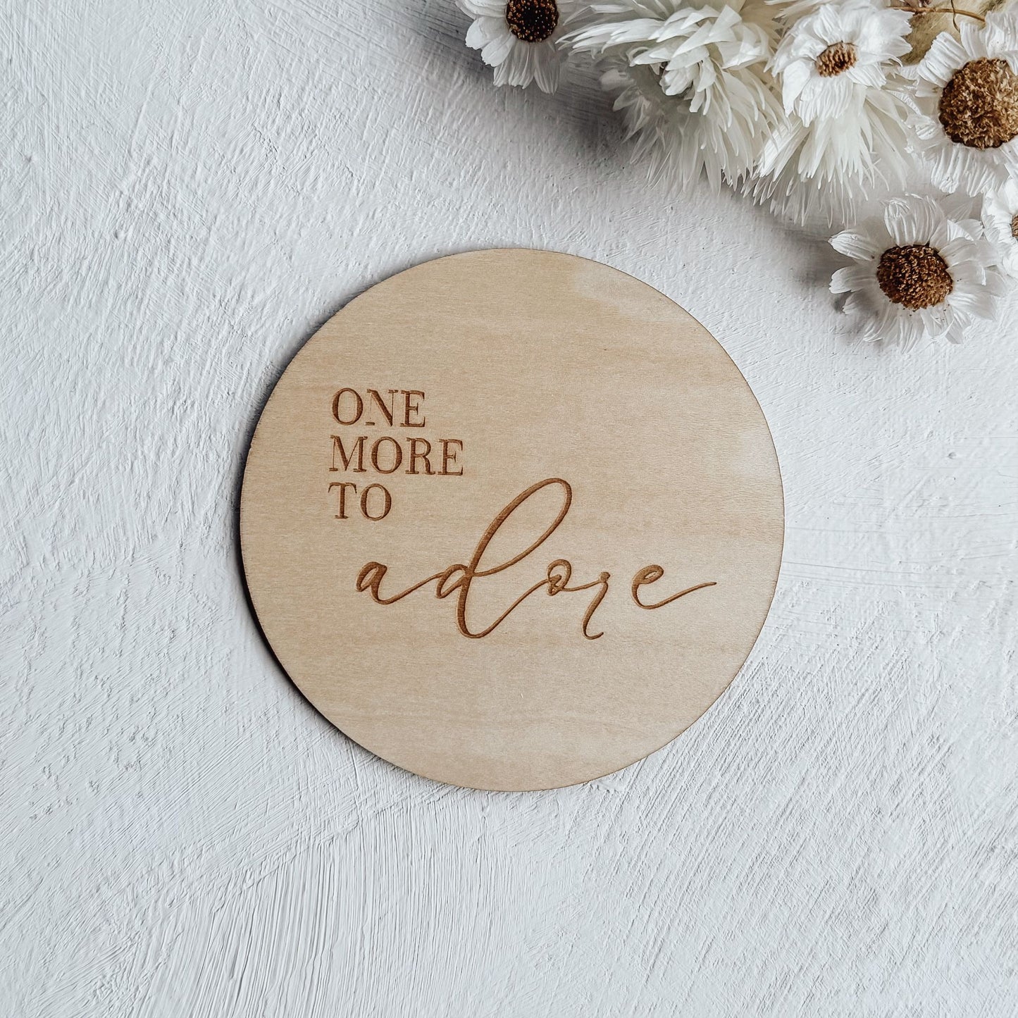One More to Adore Announcement Plaque