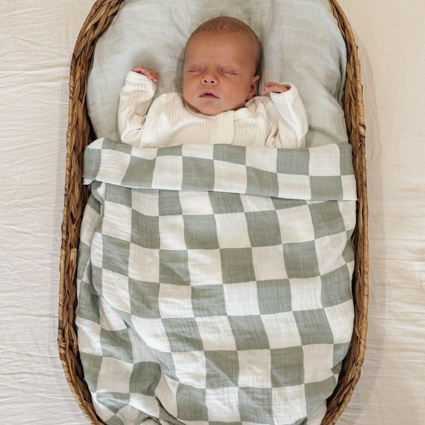 Bamboo Cotton Swaddle - Ocean Blues