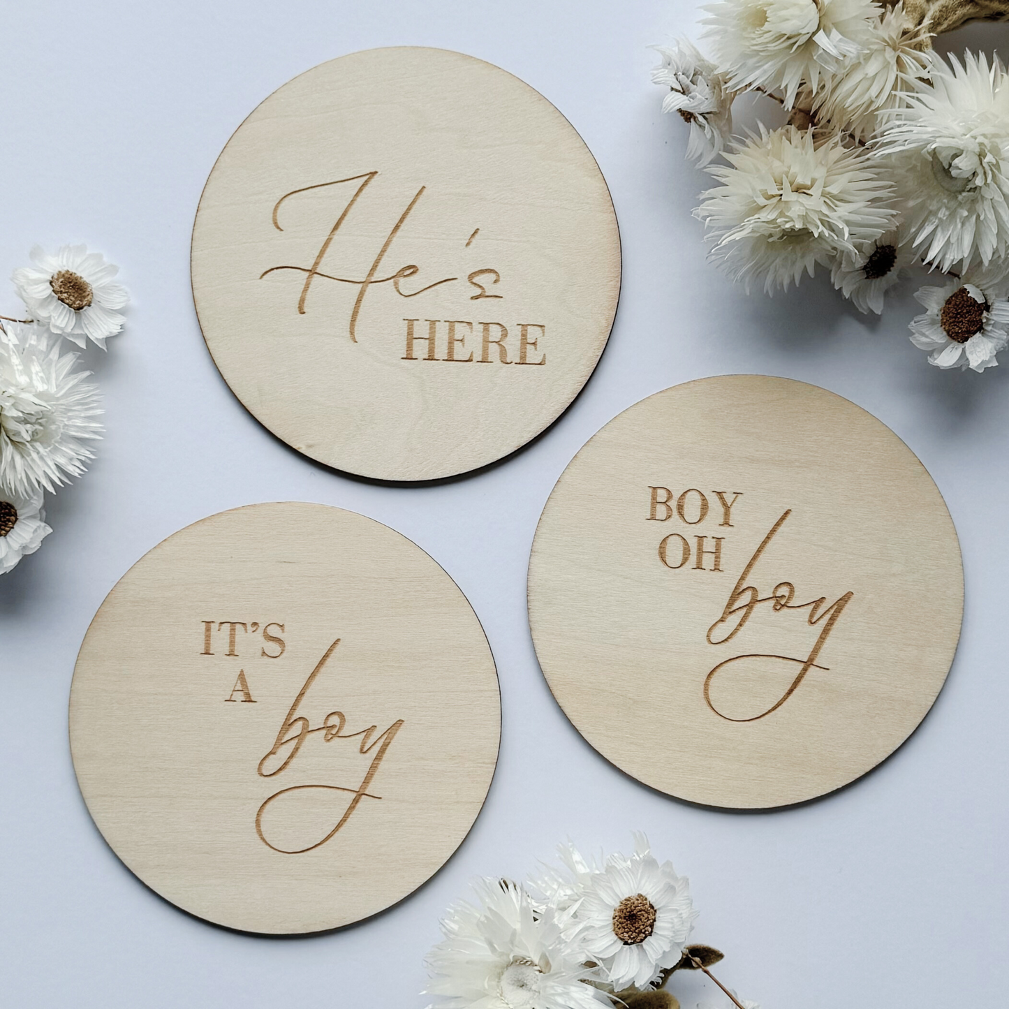 Gender Reveal Announcement Plaque - Boy