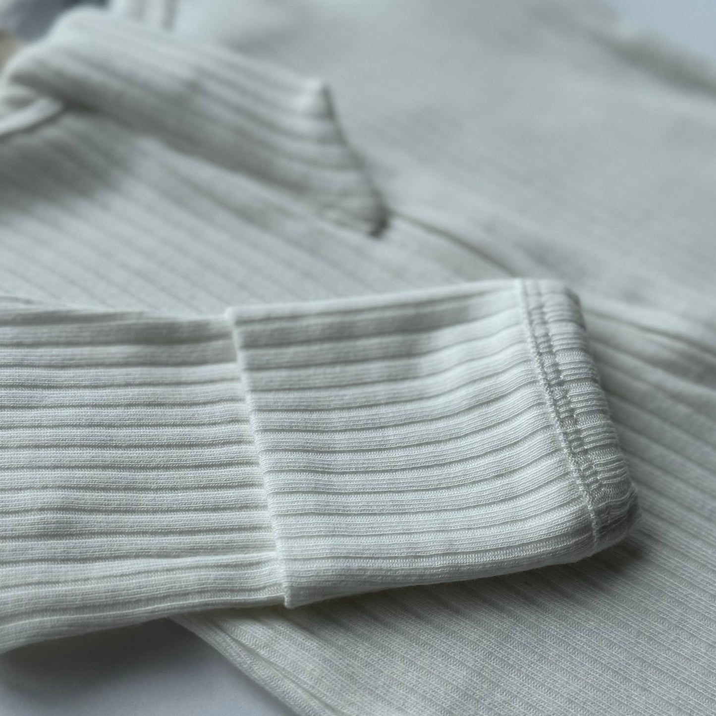 Organic Ribbed Romper - Snowflake