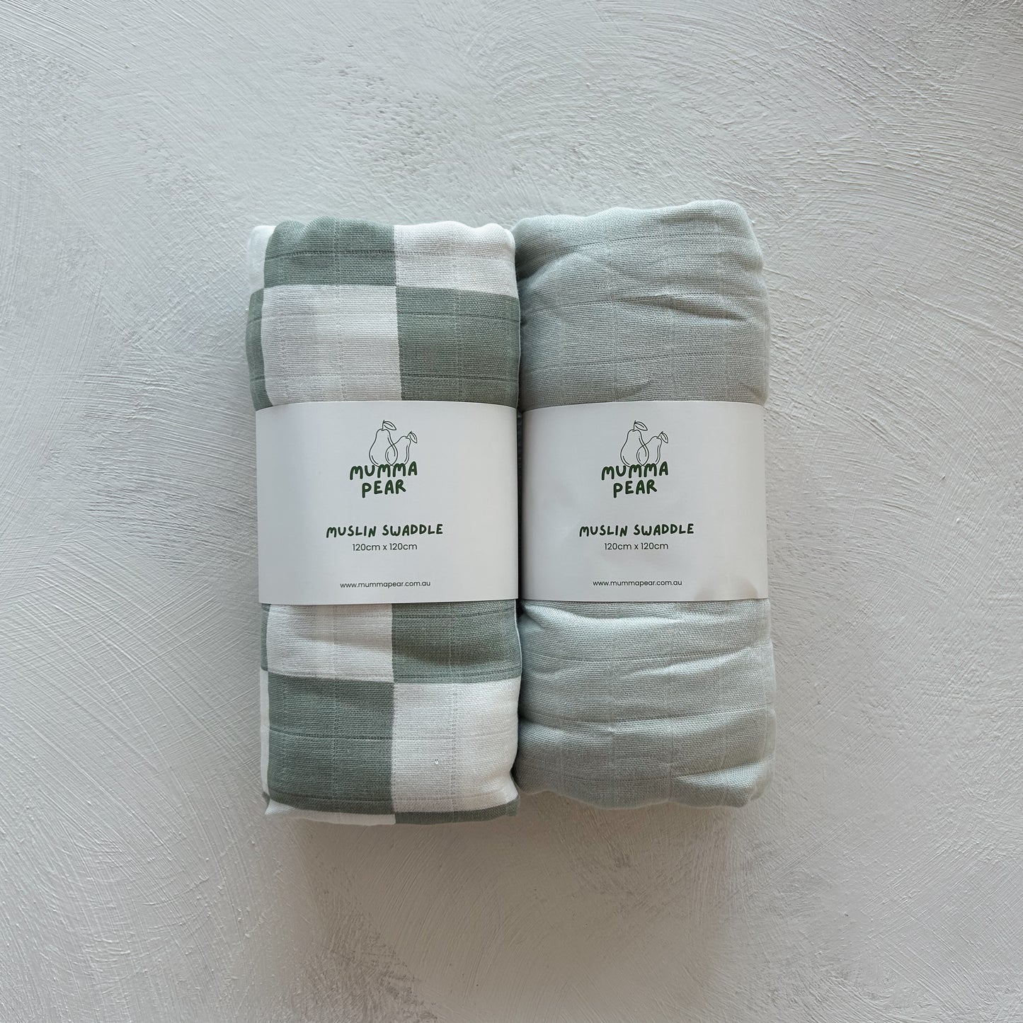 Swaddle Duo - Duck Egg & Ocean Blues