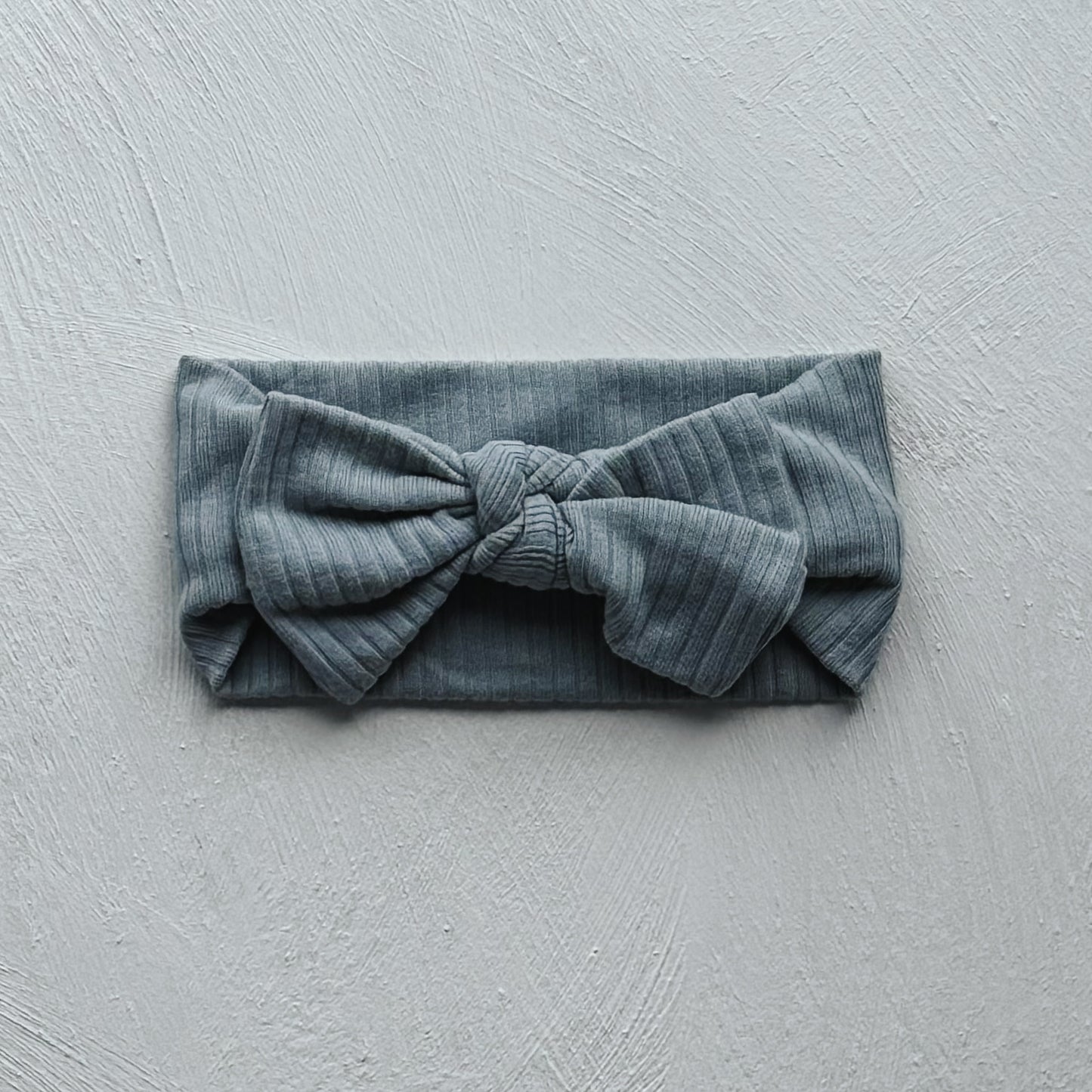 Organic Ribbed Headband - Bluebell