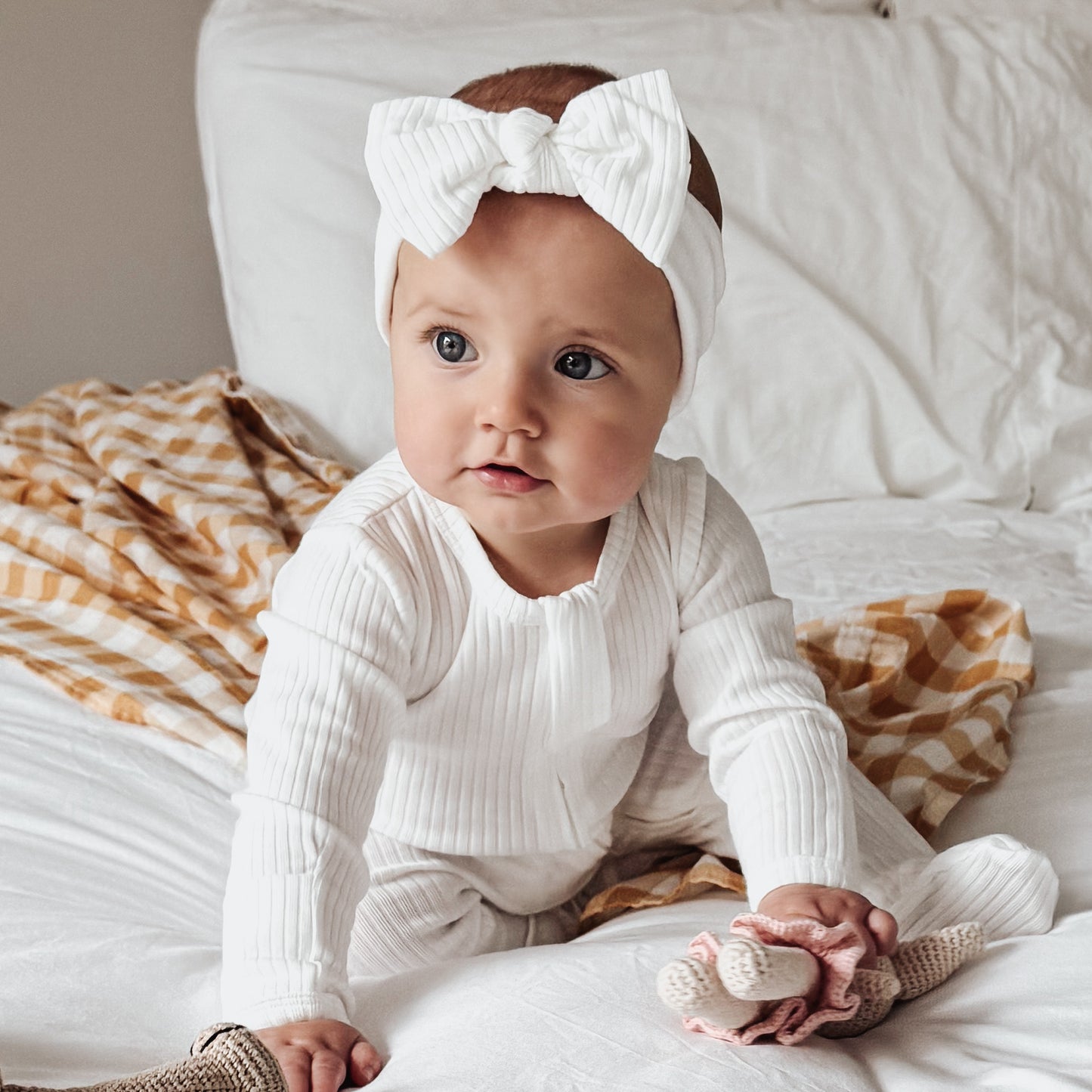 Organic Cotton Swaddle - Honey Gingham