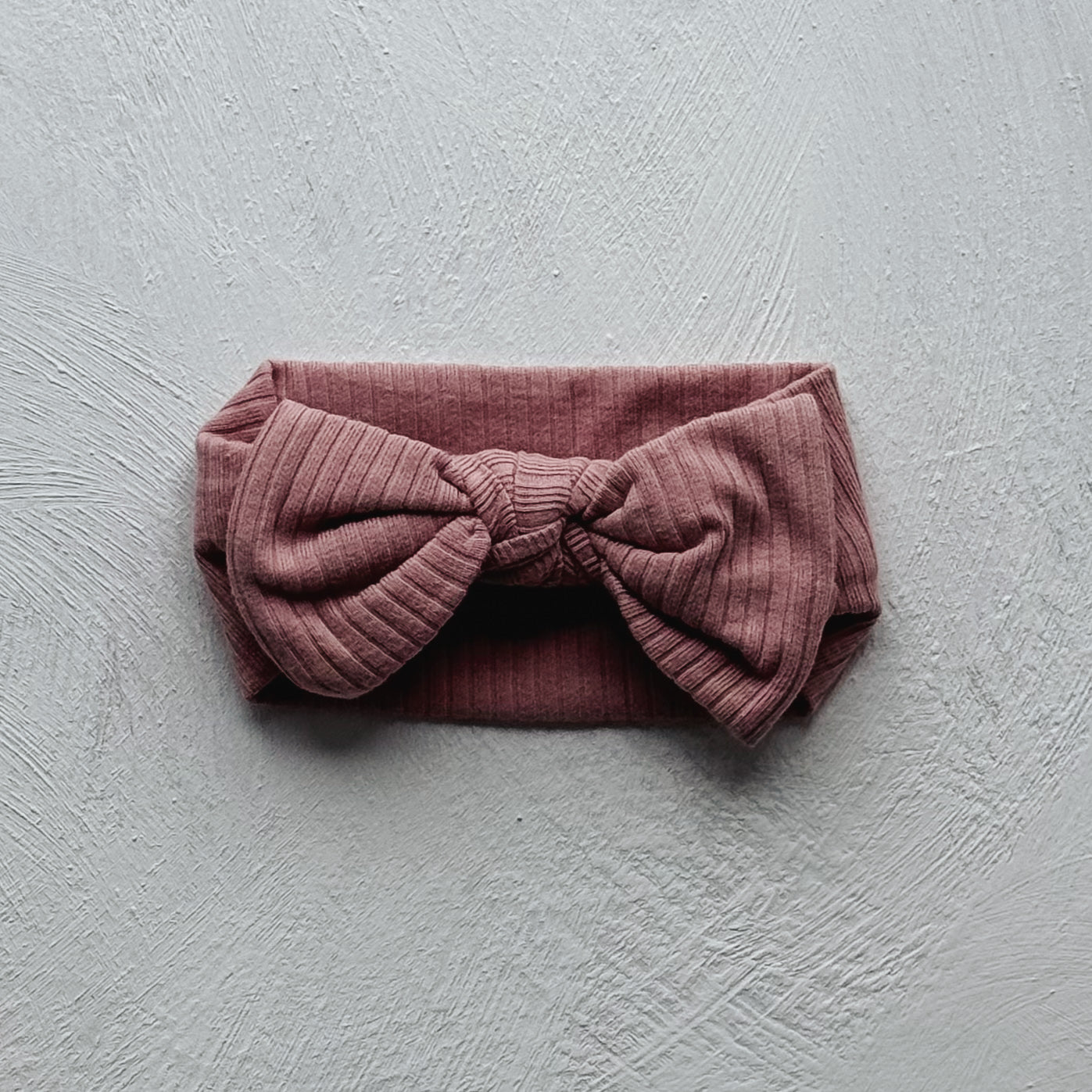 Organic Ribbed Headband - Rose