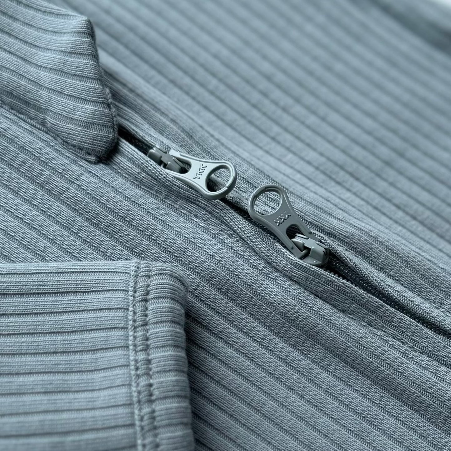 Organic Ribbed Romper - Bluebell