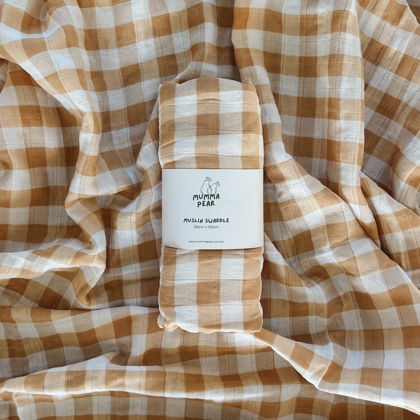 Organic Cotton Swaddle - Honey Gingham