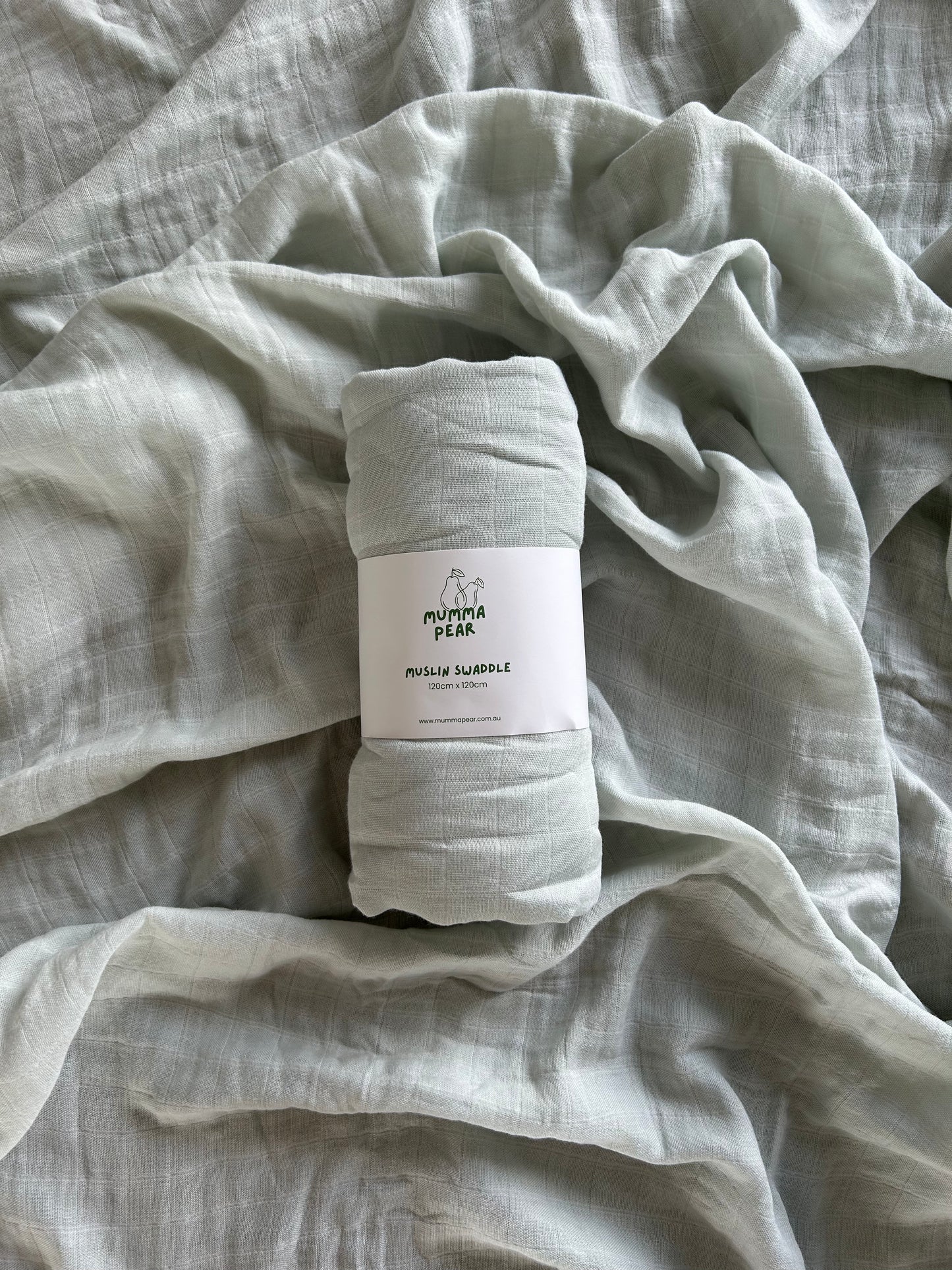 Bamboo Cotton Swaddle - Duck Egg
