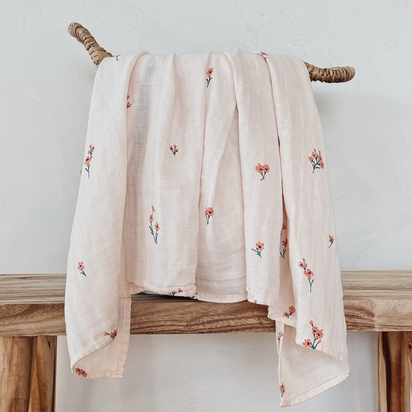 Organic Cotton Swaddle - Cherry Blossom