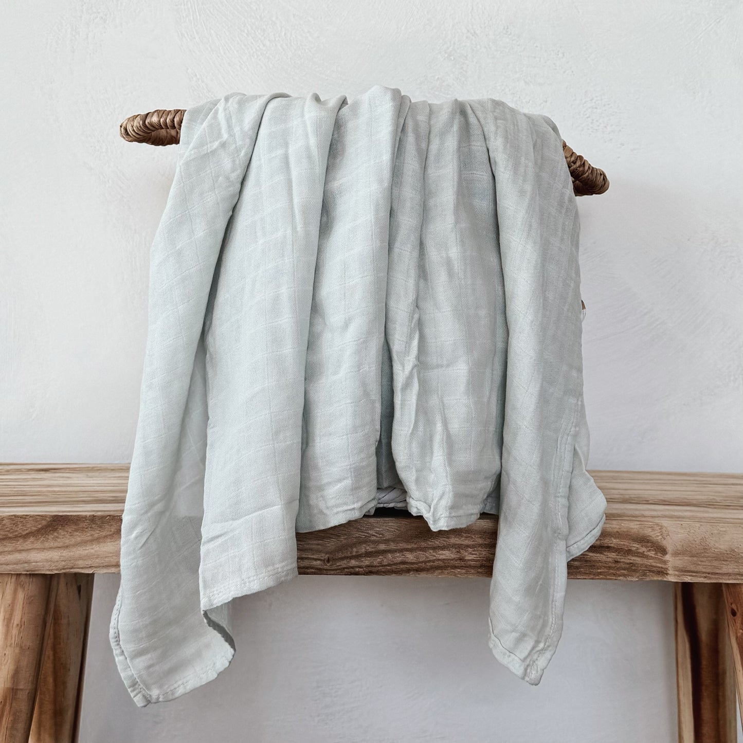 Bamboo Cotton Swaddle - Duck Egg
