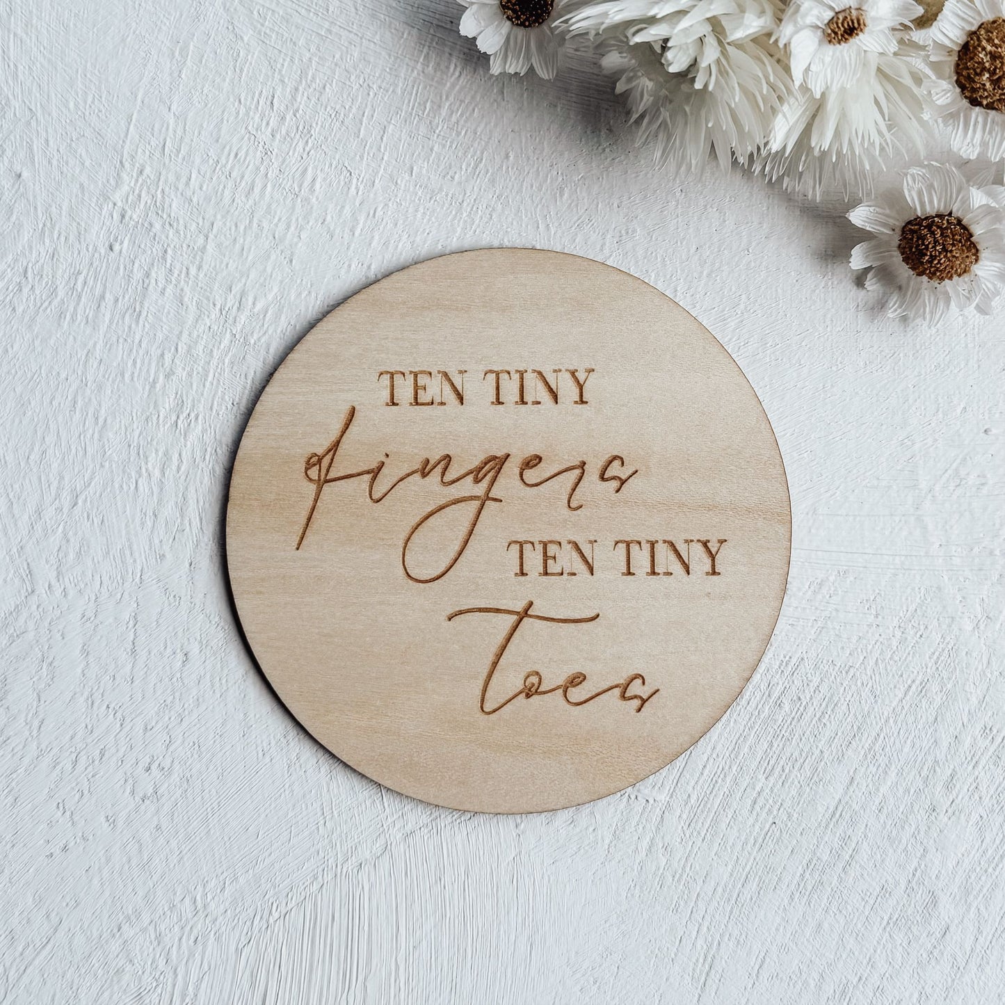 Ten Tiny Fingers Ten Tiny Toes Announcement Plaque