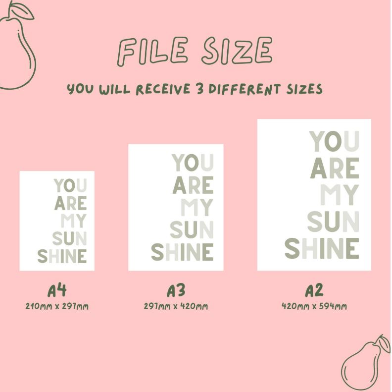 You Are My Sunshine Instant Art Prints