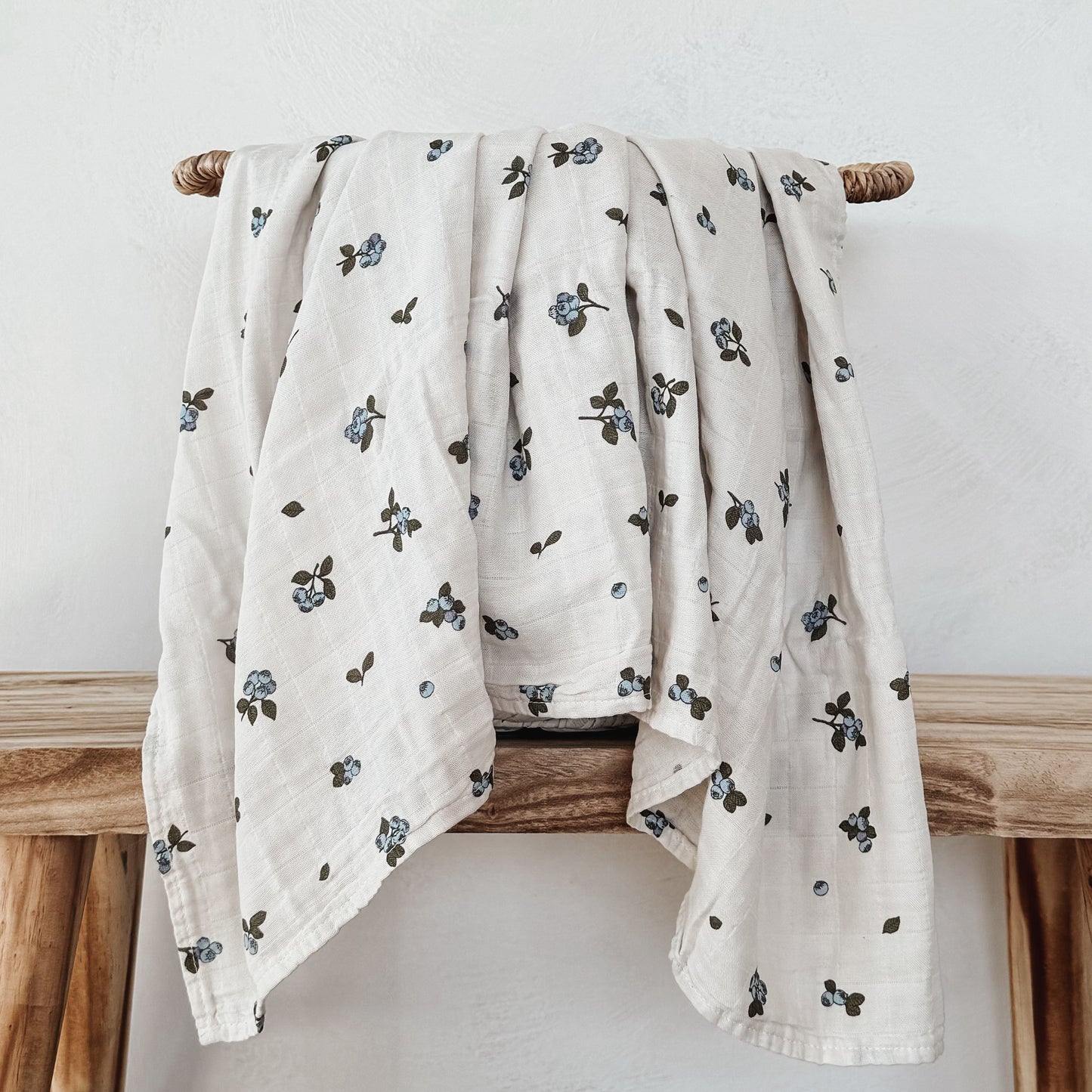 Organic Cotton Swaddle - Berry Bloom